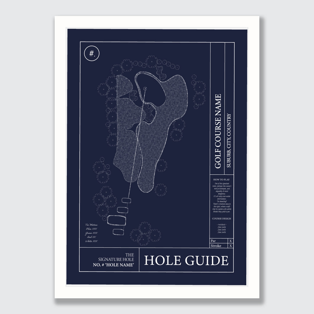'Hole Guide' Custom Golf Print