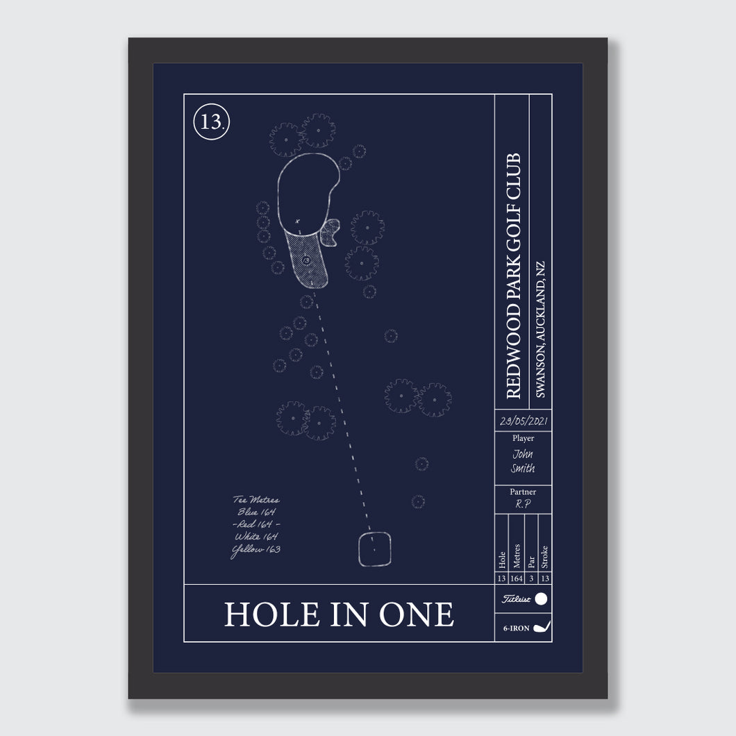 'Hole In One' Custom Golf Print