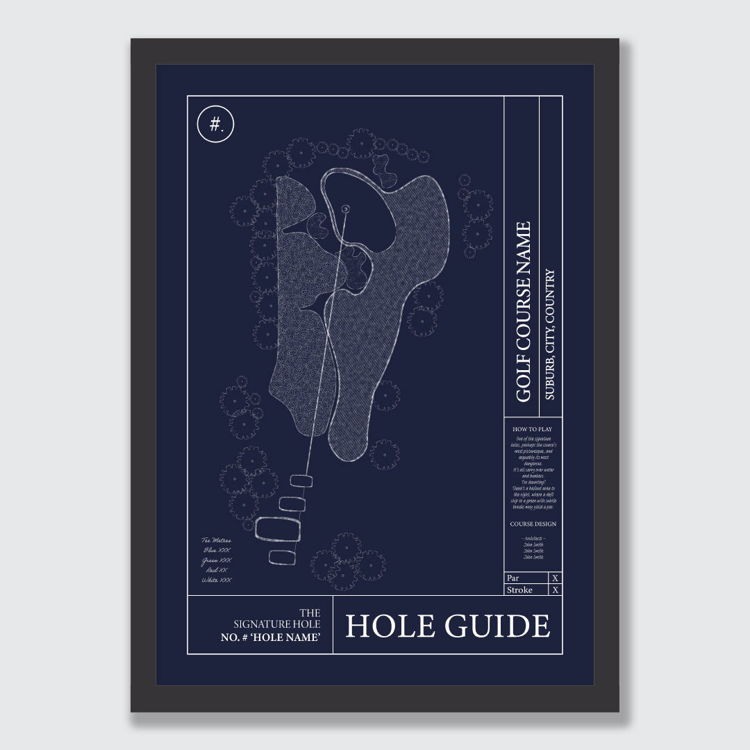 'Hole Guide' Custom Golf Print