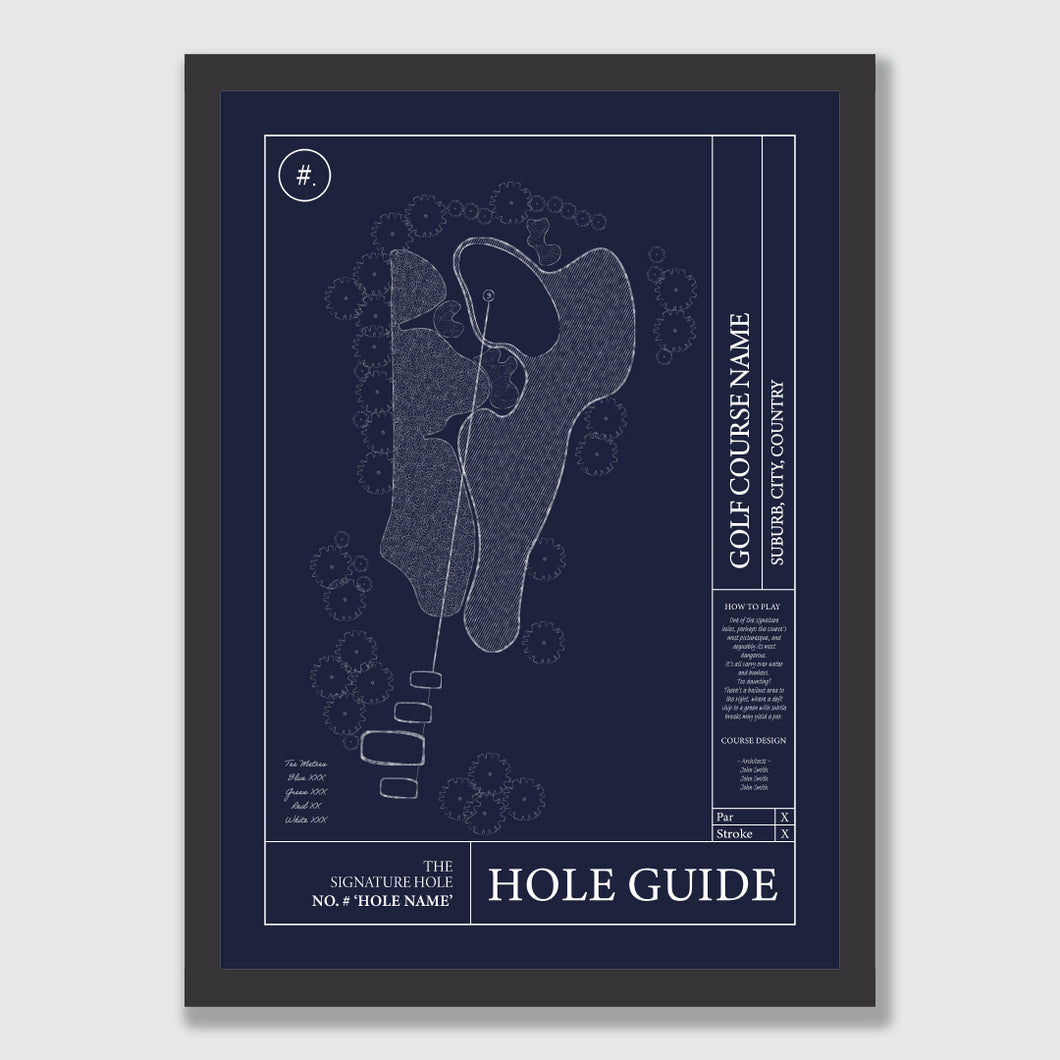 'Hole Guide' Custom Golf Print